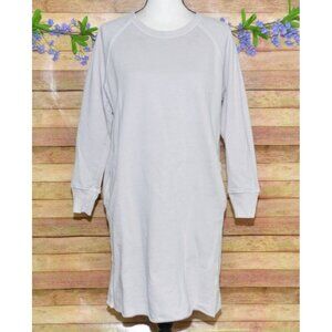 Standard James Perse Gray Sweatshirt Dress Pockets Lagenlook Size 1 Cotton